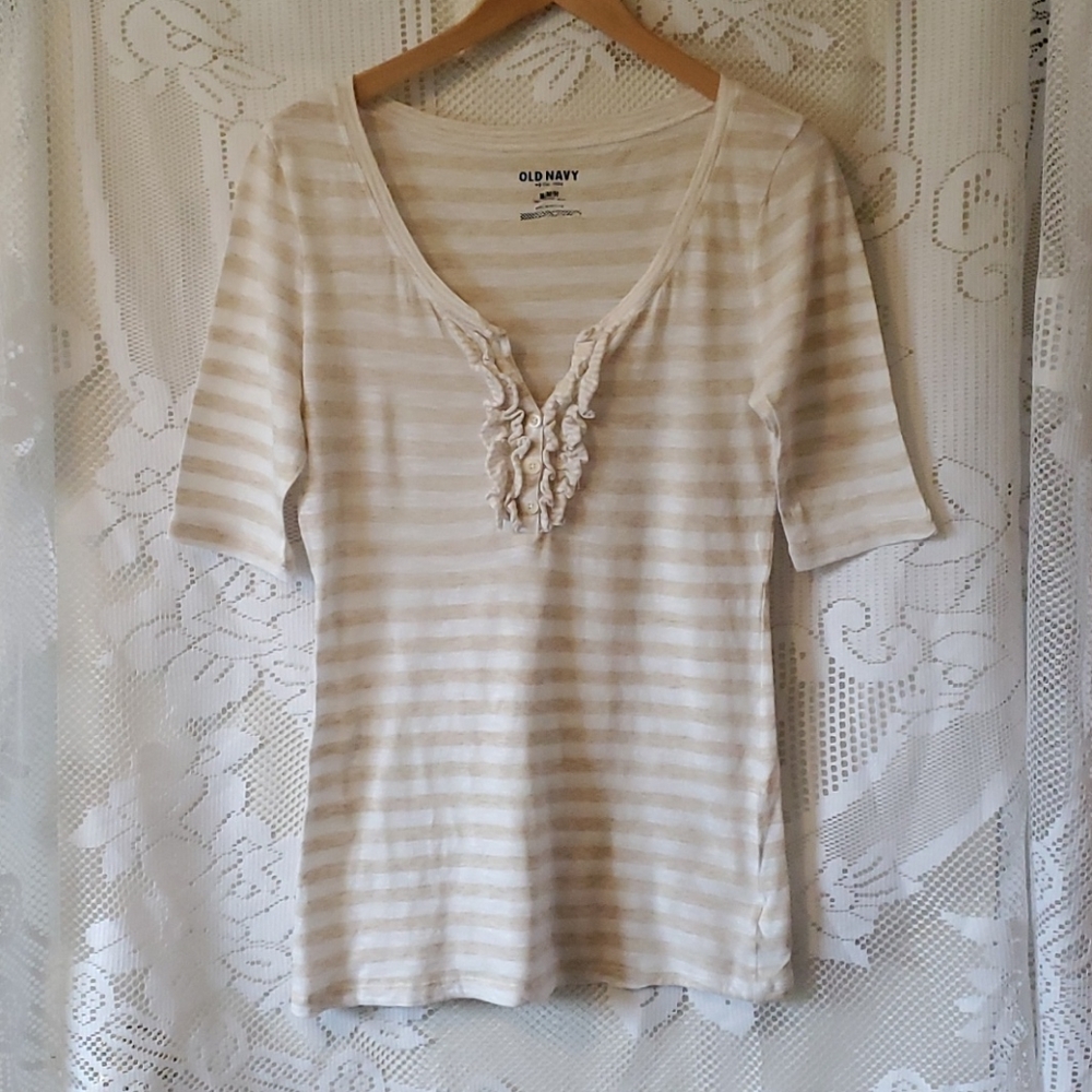 Old Navy sheer striped top